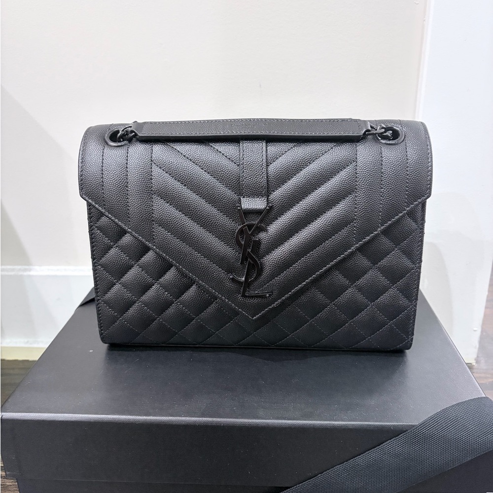 Yves Saint Laurent Medium Black Quilted Shoulder Bag